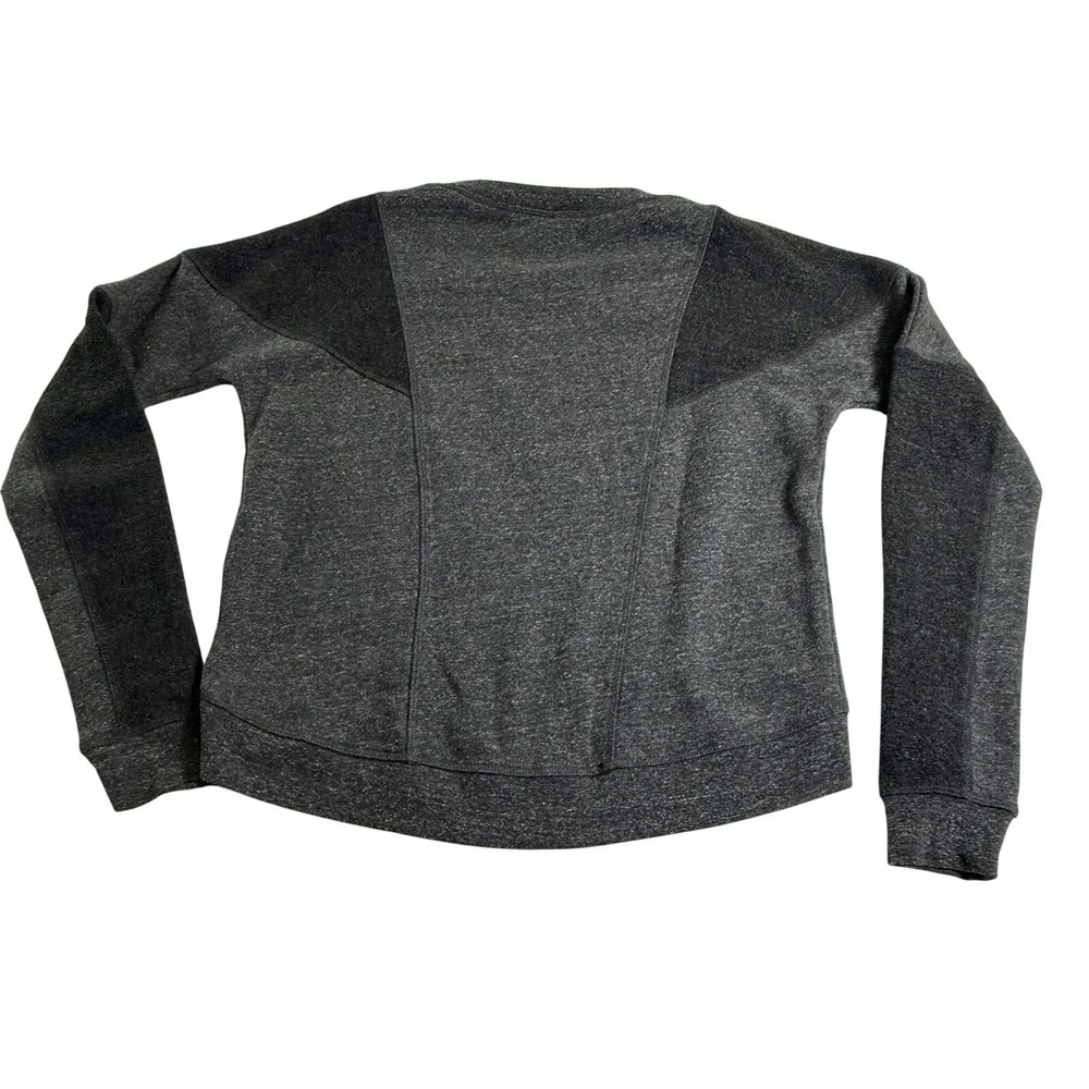Alo Yoga Sweatshirt Womens S Gray Heathered Paneled‎ Crewneck W4263R